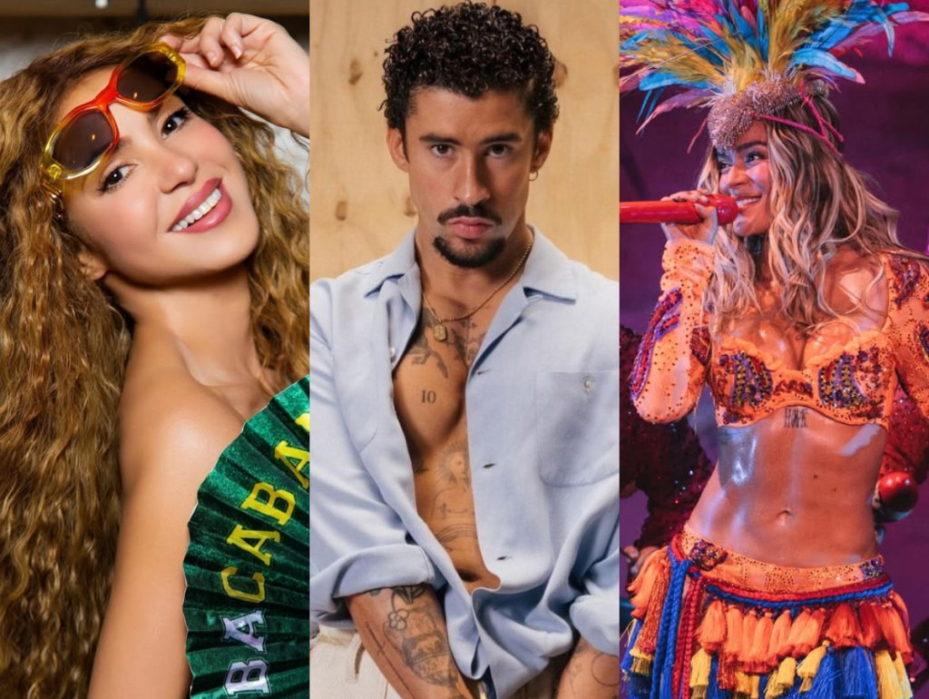 Shakira em Copa, Bad Bunny no Super Bowl e Karol G no Coachella: a alta da onda latina